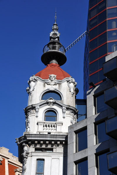 Belle poque tower on Plaza Lavalle, Buenos Aires