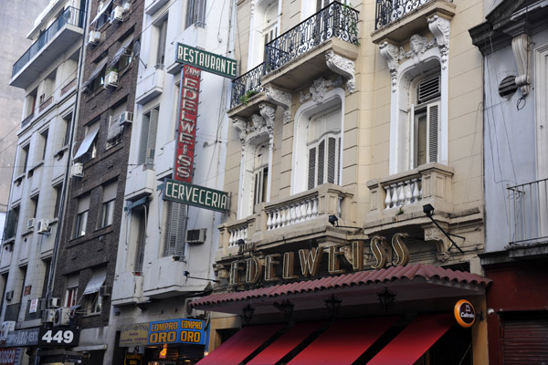 Worn Charm of Edelweiss, a German Restaurant on Buenos Aires' Calle Libertad