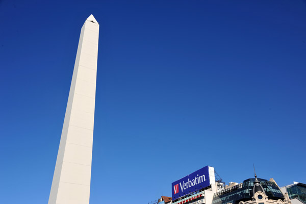 The Obelisk against a bright blue sky, Buenos Aires