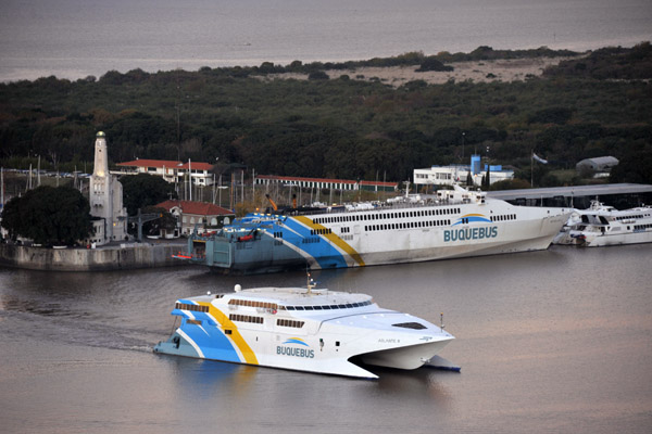 Buquebus Atlantic with the larger ferry Santa Ana, North Docks, Buenos Aires