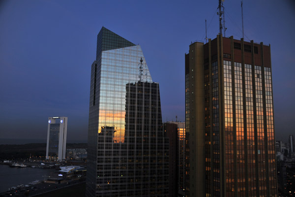 Sunset reflections seen from the Sheraton Buenos Aires
