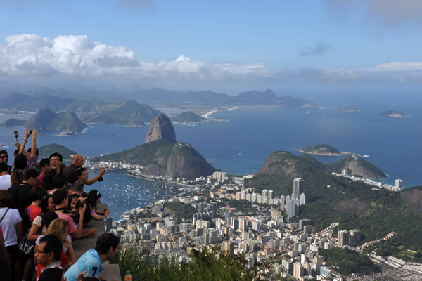 View of Rio de Janeiro from the terrace at Cristo Redentor