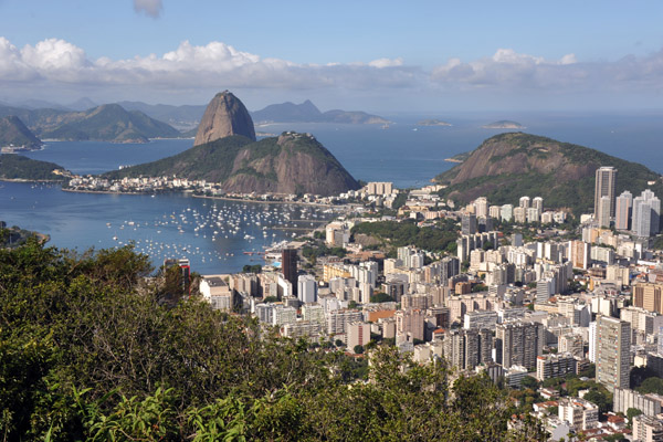 Rio de Janeiro-Botafogo and Sugarloaf from the Doa Maria viewpoint 