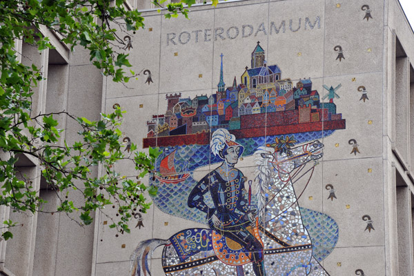 Roterodamum, 1954 mosaic by Louis de Roode, Holbeinhuis, Rotterdam