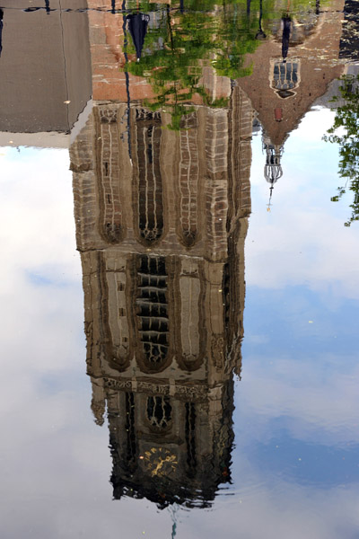 Reflection of the Grote of Sint-Laurenskerk, Rotterdam