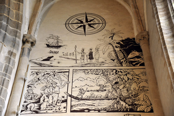 Laurenskerk chapel - cartoon of Dutch exploration