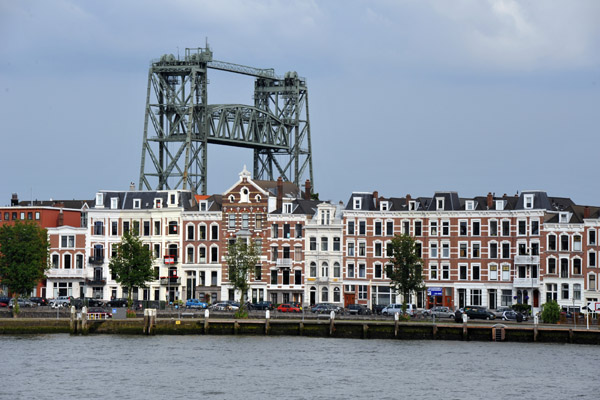 Koningshavenbrug De Hef behind Maaskade, Rotterdam