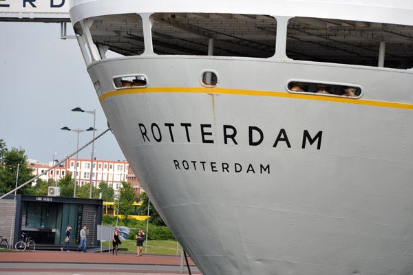 The SS Rotterdam is now permanently docked as a museum/hotel/school since 2010