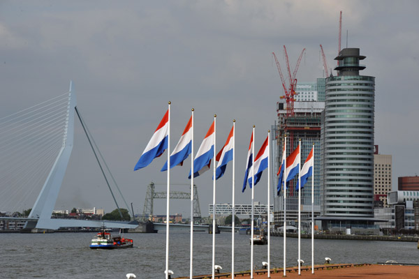 Erasmus Bridge, Kop van Zuid, Katendrecht, Port of Rotterdam