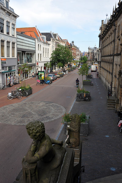 Breestraat from the steps of Leiden City Hall