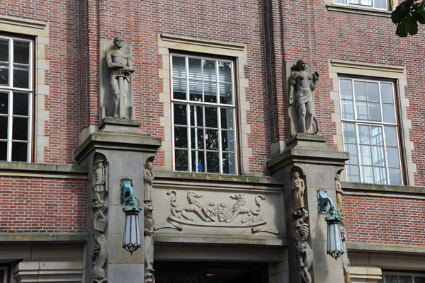 Entrance to Leiden City Hall off Stadhuisplein