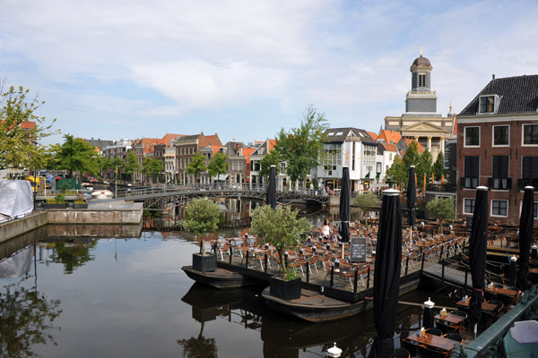 Confluence of the Nieuwe Rijn & Oude Rijn with the Hartebrugkerk, Leiden