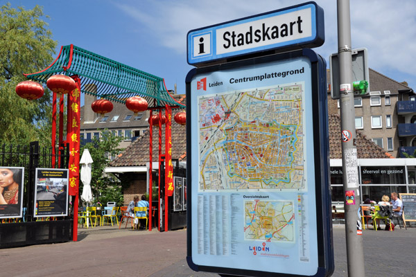 Stadskaart - map of central Leiden