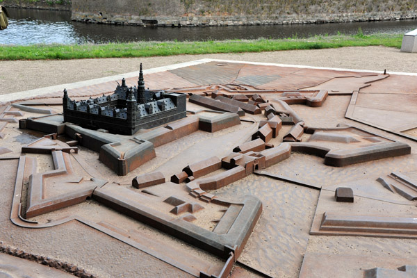 Model of the Kronborg showing the defenses