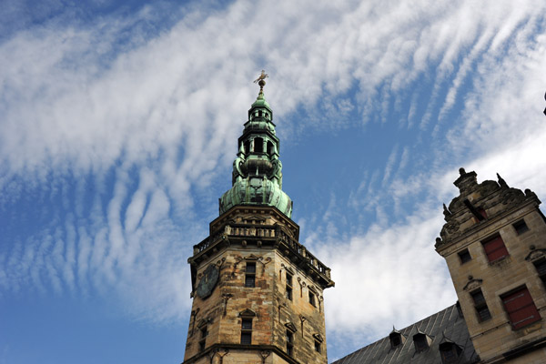 Trumpeter's Tower with high clouds