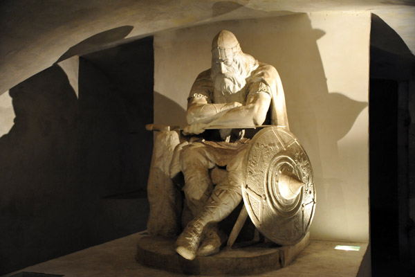 The sleeping giant, Holger Danske, in the casements of the Kronborg