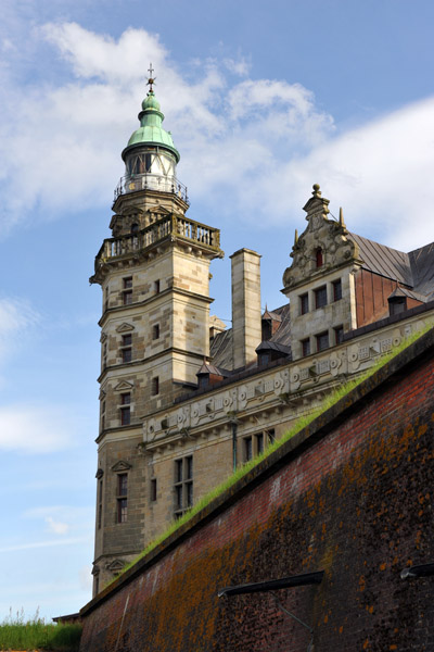 Kronborg Palace from behind the inner walls
