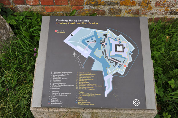 Map of the Kronborg with the outer defenses