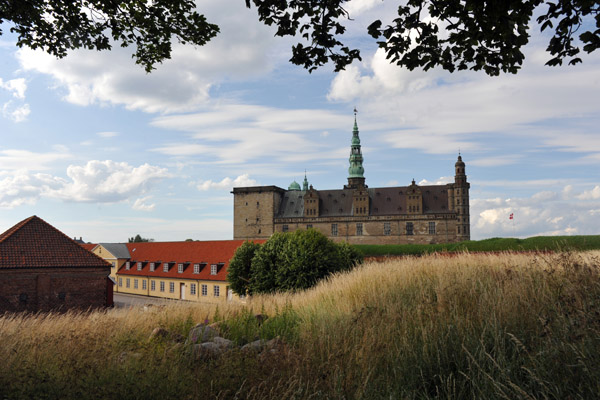 Distant view of the Kronborg from the edge of the fortress