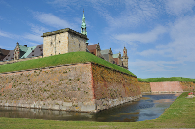 Southwest corner of the inner moat, Kronborg