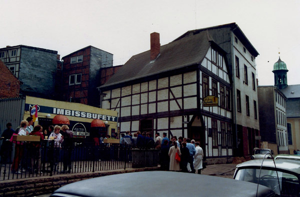 Line at the Imbiss stand - typical of the DDR