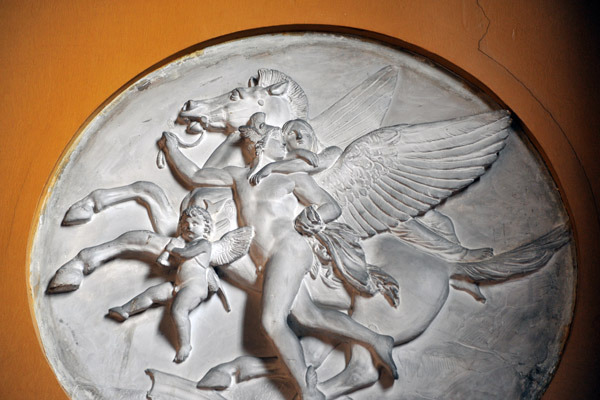 Rondel with Mercury, Pegasus and Cupid