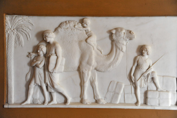 The Alexander Frieze - the beginning: palm tree  and camel