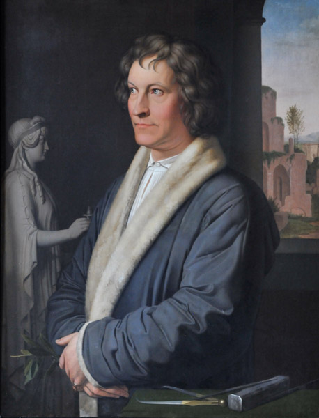 Portrait of Thorvaldsen by A.L. Koop, 1828