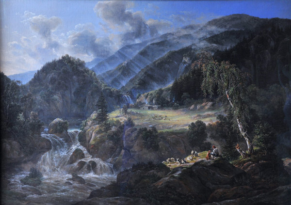 Norwegian Mountain Valley, J.C. Dahl, 1827