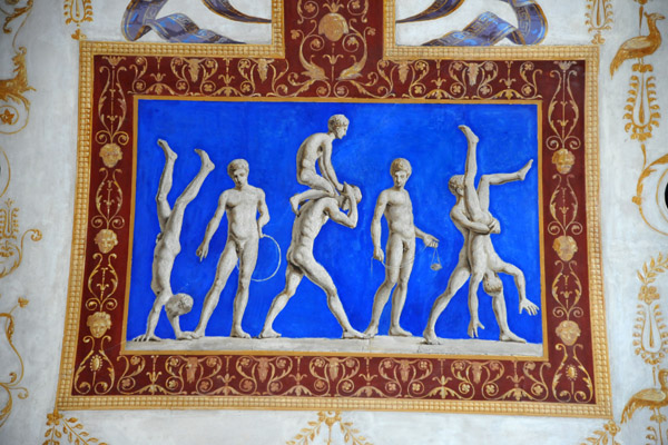 Ceiling painting - acrobats