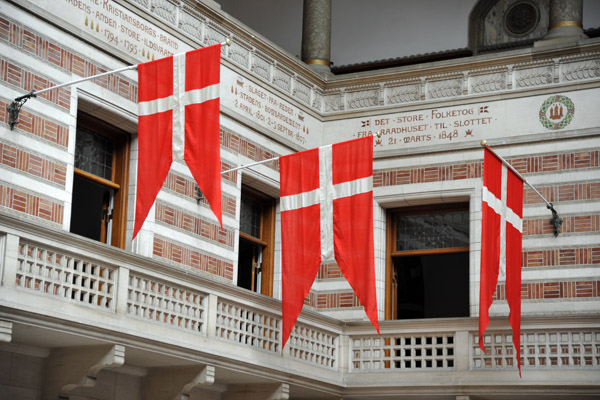 Danish State Flags, Copenhagen City Hall