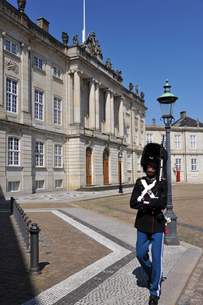 Guard in front of the Palace of Christian VII