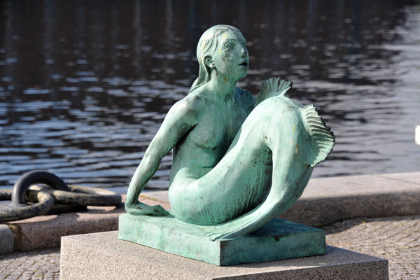 Copenhagen Mermaid Sculpture - the less famous one