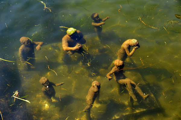 Merman with 7 Sons, underwater sculpture