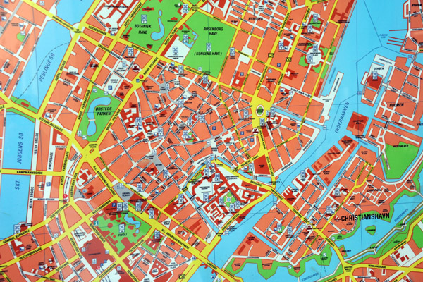 Map of central Copenhagen
