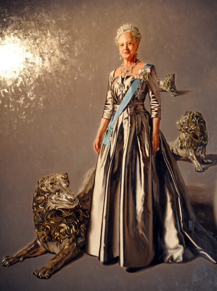 Painting of Queen Margrethe II of Denmark (r. 1972-present)