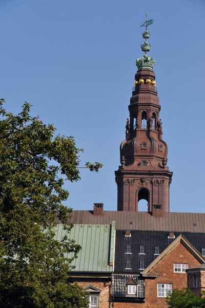 Tower of the Christiansborg from a distance