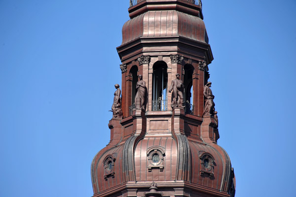 Close-up of the Christianborg Tower