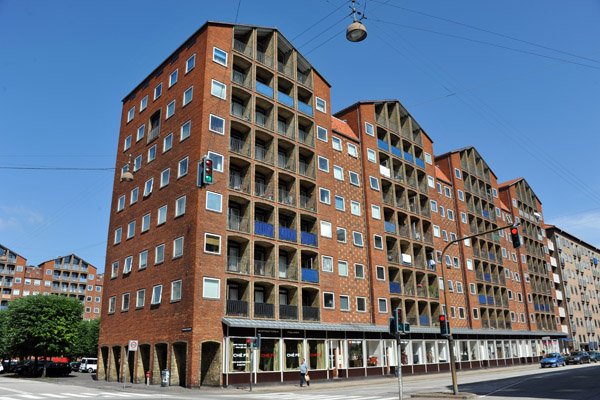 Modern brick apartment blocks, Borgergade