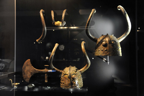 Horned helmets ca 900 BC - found in a northern Zealand bog