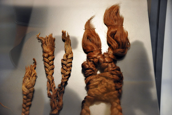 Braided locks sacrificed in bogs, Jutland ca 350 BC