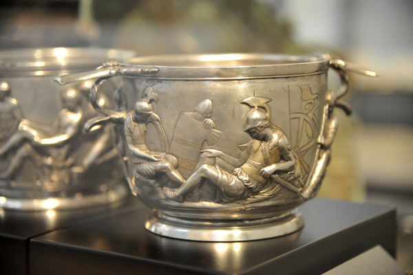 Scenes from the Iliad on a 1st C. AD Roman cup