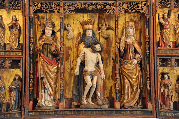 Jesus held by God flanked by St. Augustinus and St. Monica