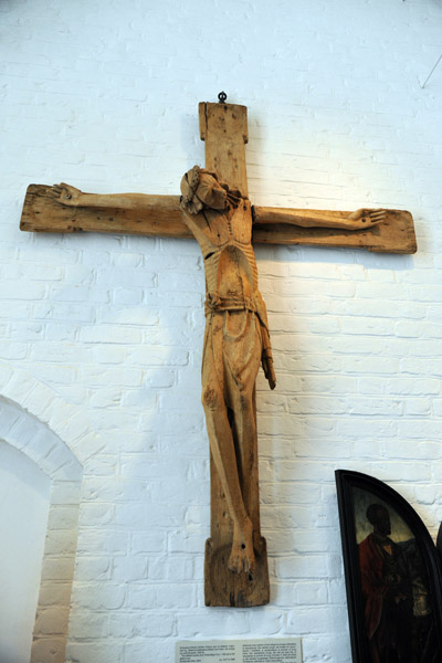 Crucifix depicting Christ as a tormented corpse, Elmelund Church, Mn ca 1350