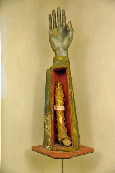 Reliquary with the thigh bone of one of the 10,000 soldiers martyred in 311