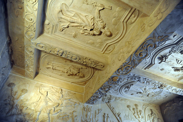 Stucco ceiling from the house of Jacob Bastian, Christanhavn, ca 1640