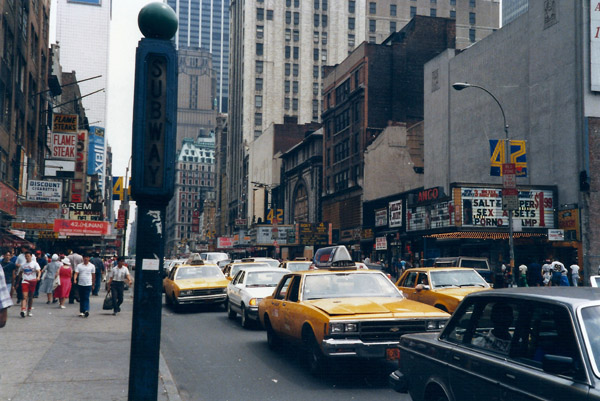Scan of an old photo - 42nd Street in the late 1980s