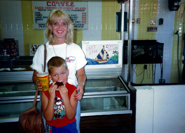 Helena and Steven at Carvel, Coney Island, 1990