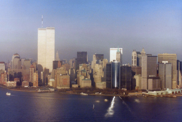 Sun reflecting off the World Trade Center