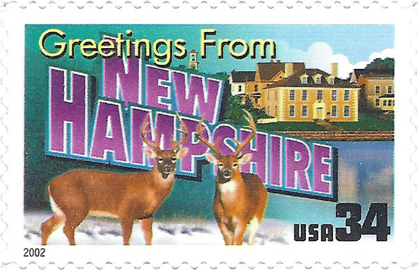 Greetings From New Hampshire USA Postage Stamp